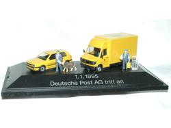Herpa Post 1995. VW Golf + MB 207 D postbiler. DBP.