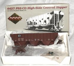Proto 2000 21852. 4427 AT&SF PS2-CD High-Side Covered Hopper.