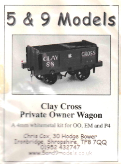 5&9 04. Clay Cross Private Owner Wagon.