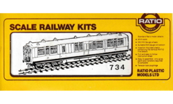 Ratio 734. LMS (ex LNWR) 50ft Arc Roof Corridor Brake 3rd Coach.