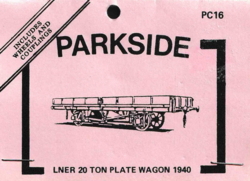 Parkside Dundas PC16 LNER 20T Plate Wagon.