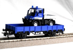 Märklin 00758-15. Åben godsvogn med UNIMOG THW.