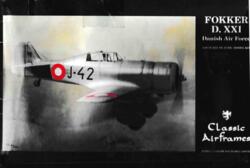 Classic Air Frames 4153  (Loc 2). Danish Air Force Fokker D, XXI.