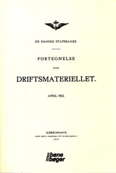 Bane Bøger. Driftsmateriellet. 1933.