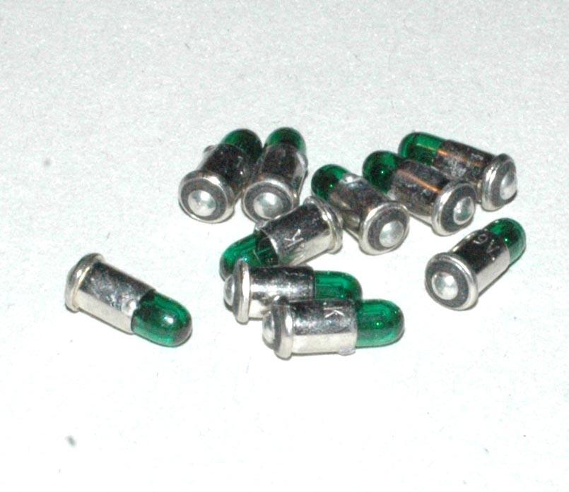 Märklin 600020 Replacement Lamps - MS4 Green - 19V - 5 Pieces (Kahlert KHEK-51960-5-Gr-H0+) NEW
