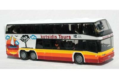 Preiser 33220. Neoplan Skyliner. "Kotsidis Tours". TILBUD.