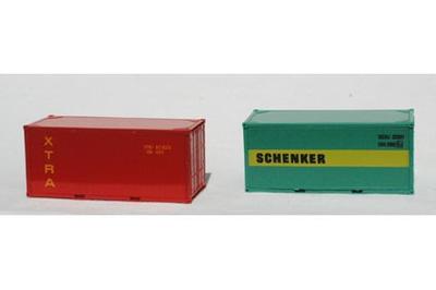 Herpa 7538.  2 stk. container ETRA + SCHENKER.