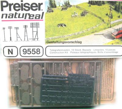Preiser 9558. Telegrafmaster. 10 stk.