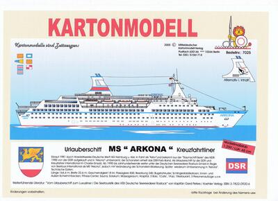 MDK 7025. MS ARKONA. Krydstogtskib.