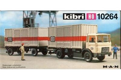 Kibri 10264. MAN Containerbil med anhænger. TILBUD.