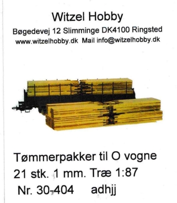 Witzel Hobby 30-404. Planker og brædder tilpasset SJ O.