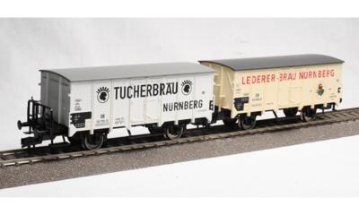 Fleischmann 98 5349. DB 521 702 TÜCHERBRÄU NÜRNBERG + DB 521 604 LEDER-BRÄU NÜRNBERG