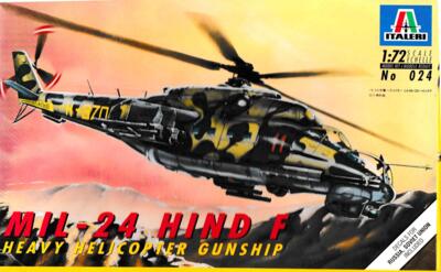 Italeri 024. MIL-24 HIND F. Heavy Helicopter Gunship.