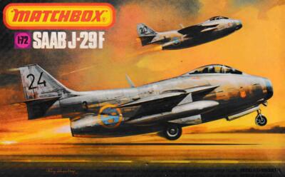 Matchbox PK-33 (Loc 7). SAAB J-29F. Svenska Flygvapnet.