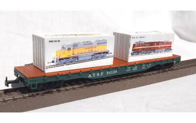 Mehano 2001. A.T.S.F. Flatcar med 2 containere.