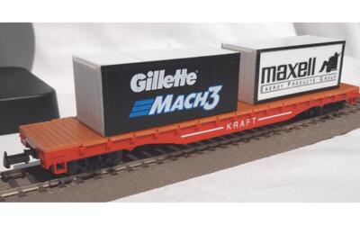 Mehano 2002. KRAFT Flatcar med 2 containere.