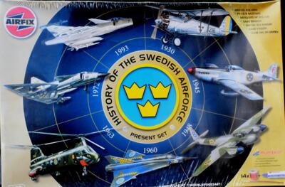 Airfix 05669. History of the Swedish Airforce. 7 forskellige fly.