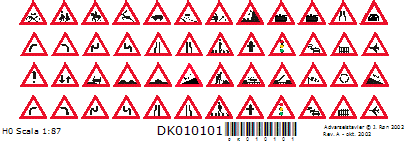 Skilteskoven DK010101. Advarselsskilte.