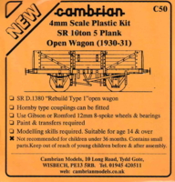 Cambrian C50. SR 10 Tons5 Plank Open Wagon.