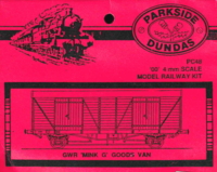 Parkside Dundas PC48. GWR "MINK G" Goods Van .