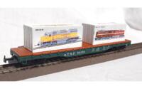 Mehano 2001. A.T.S.F. Flatcar med 2 containere.