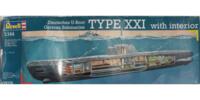 Revell 05078 B.Tysk u-Båd Type XXI med enteriør.