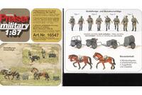 Preiser 16547. WW II WH. Infanterikærrer If. 8 med heste